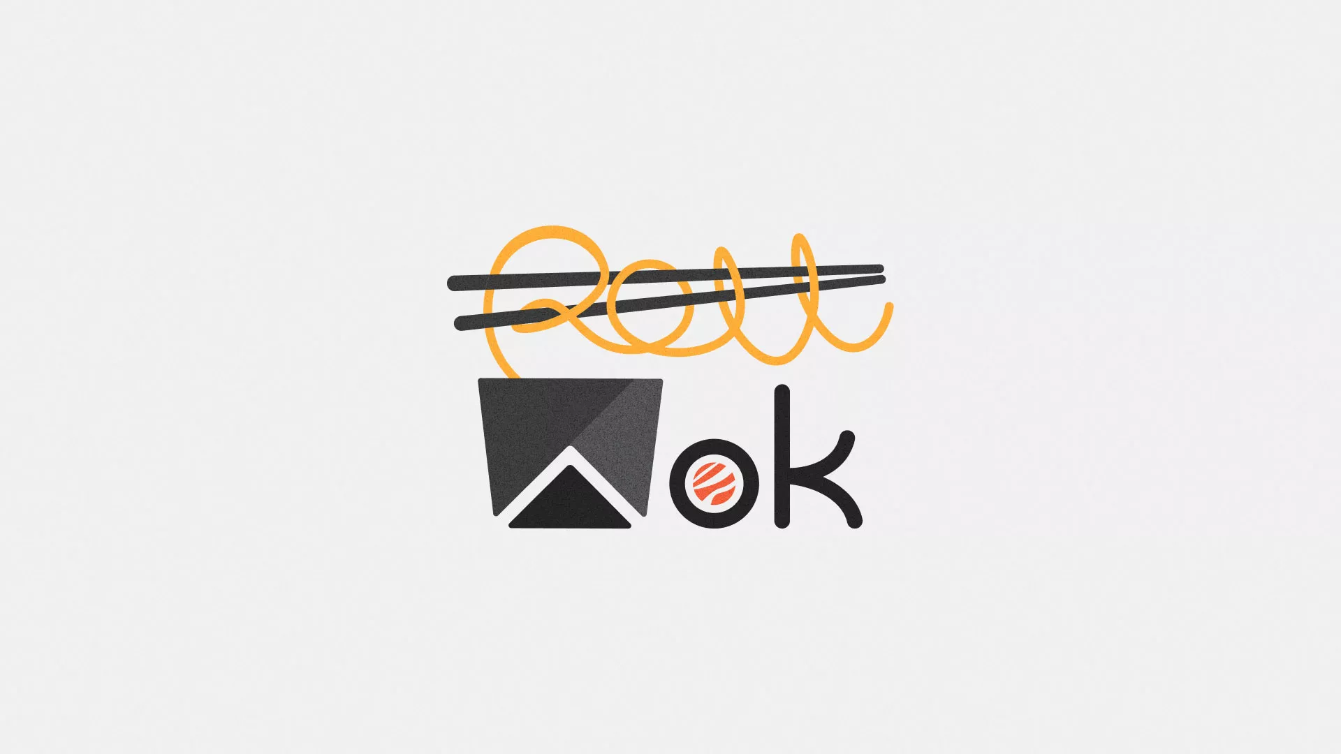 Разработка логотипа суши-бара «Roll Wok Club» в Краснодаре